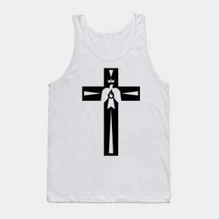 Christian cross and dove - a symbol of the Spirit Tank Top